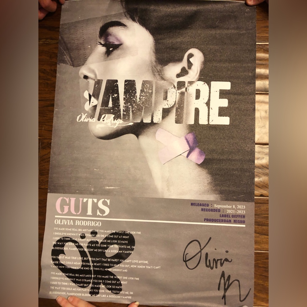 Olivia Rodrigo Guts Vampire Poster